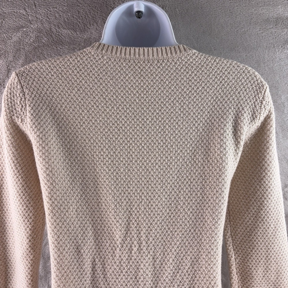 Max Mara Sweater Womens Size XS Beige Cable Knit Crewneck Italian Luxury - Picture 6 of 7